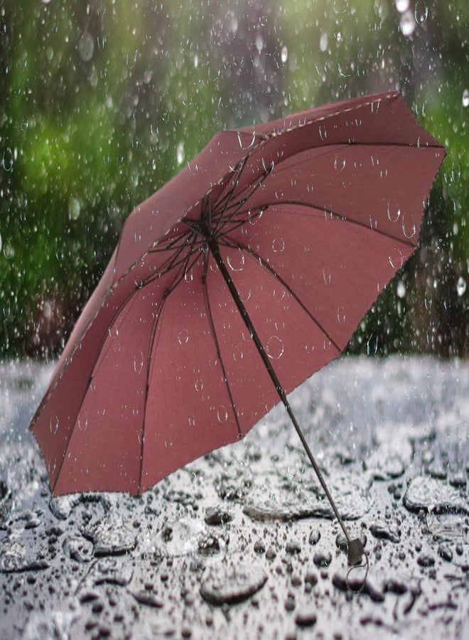 مظلة كيكيمي اليدوية ثلاثية الطي العادية للشمس والمطر للرجال والنساء (عبوة من قطعتين) - Image 4